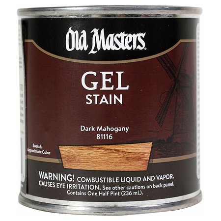OLD MASTERS 1/2 Pt Dark Mahogany Oil-Based Gel Stain 81116